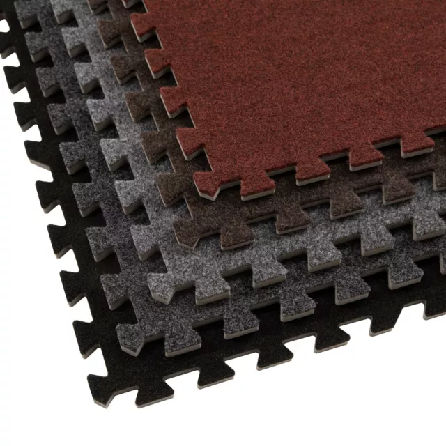 Azulejos de espuma FlooringInc de 5/8" de espesor ecológicos para alfombra SOLO 5 azulejos negros
