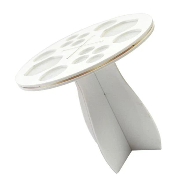 1 pieza Soporte de cepillo de maquillaje Soporte de secado acrílico redondo Soporte de almacenamiento de cepillo