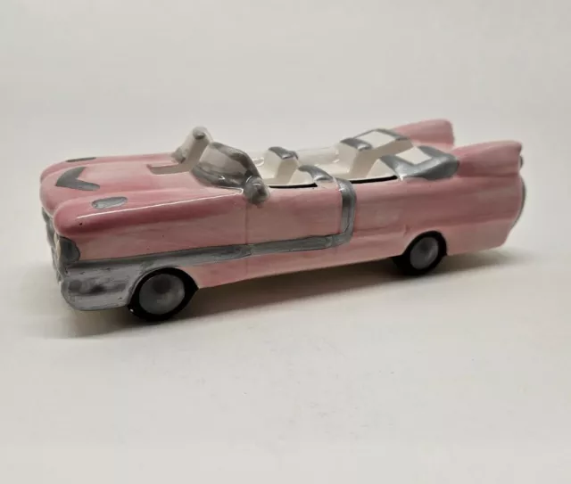 Mary Kay Cosmetics Pink Ceramic Cadillac Car Makeup Business Card Holder