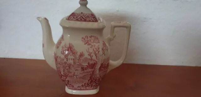 Kaffeekanne Villeroy & Boch Rusticana rot klein mit Deckel ca 19,5 cm Höhe