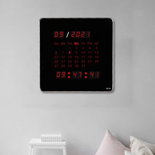 Greensen : Horloge Murale Digitale Avec Affichage Température, Calendrier, Réveil – Pour Bureau Ou Maison