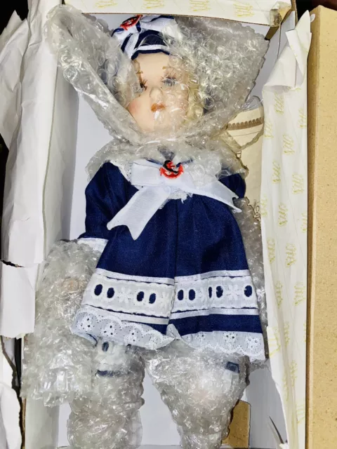 Heritage Signature Collection Nautical Nelle Porcelain Doll #12457 COA 16"