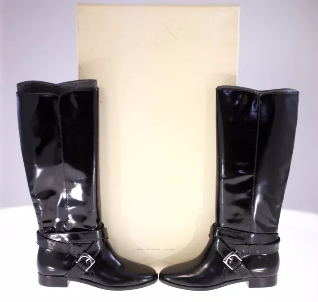 MARC BY MARC Jacobs 'Spazz' ladies black patent leather boots with ...