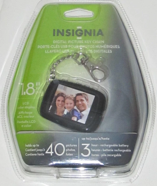Insignia 1.8" LCD Digital Photo Key Chain - Black