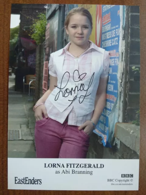 LORNA FITZGERALD *Abi Branning* EASTENDERS HAND SIGNED AUTOGRAPH CAST PHOTO CARD