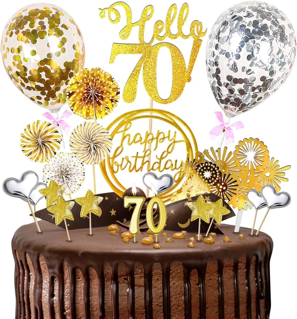 Tortenaufsatz 'Happy Birthday My Love' – Glitzernde Kuchendekoration Aus Karton, Für Romantische Geburtstagskuchen