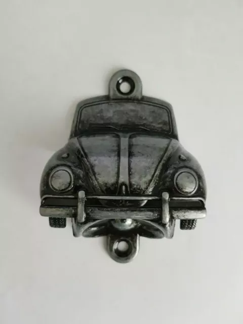 VW Bug-Bottle Metal Opener-Beer Buddies-Outdoor or Indoor Wall Mounted-Grey