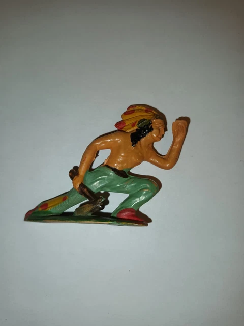 Figurine Starlux Indien Tam Tam Plaine Cowboy Prisonnier