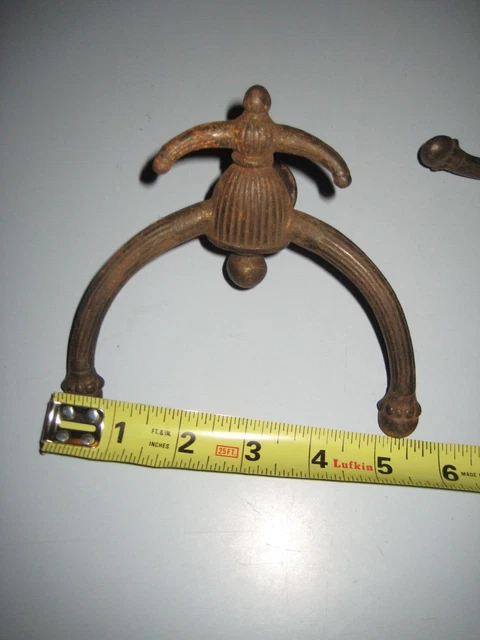 Set of 3 Victorian Cast Iron Double Hall Tree Coat & Hat Hooks 12