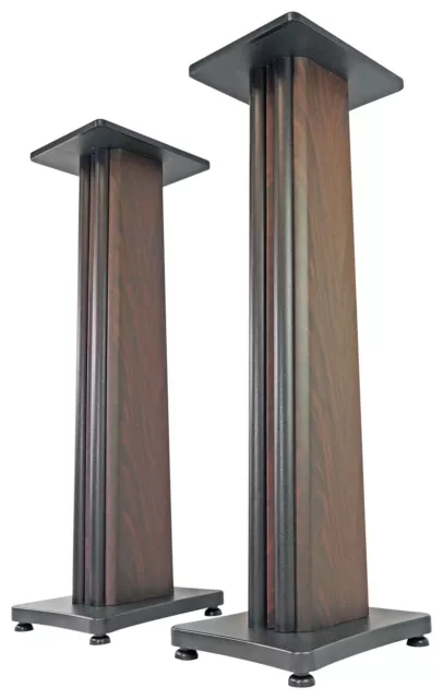 (2) Rockville SS36D Dark Wood Grain 36" Speaker Stands Fits DALI SPEKTOR 1 WLNT
