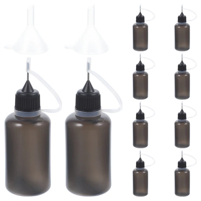 10 piezas botella de aguja reutilizable botella aplicador profesional