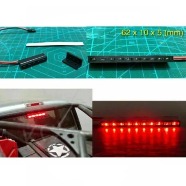 LED Brake Light Lamp Bar for Traxxas 1/10 TRX-4 Axial SCX10 II D90 Tamiya RC Car