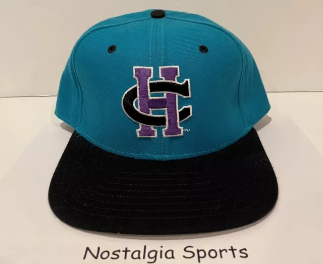 Vintage 90s CHARLOTTE HORNETS NEW ERA Pro Model SNAPBACK HAT (M-L) NEW Old Stock