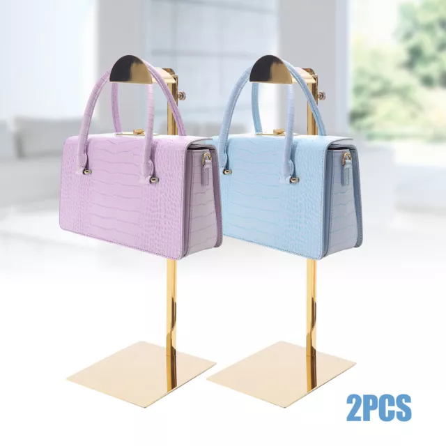 2PCS Handbag Display Rack Hanger Bag Store Metal Adjustable Purse Stand Holder