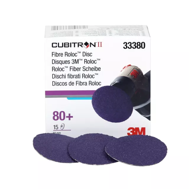 3M 33380 Cubitron II 80 Grit 2 in. Fiber Roloc Disc (15 Discs)