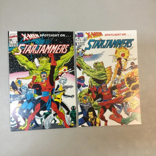 X-men Spotlight On Starjammers 1 & 2 Complete Set Marvel Comics 1990 (SJ02)