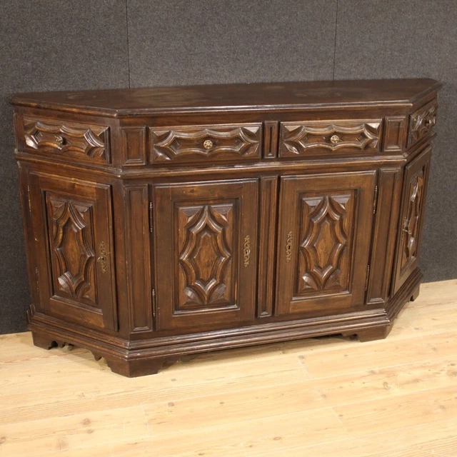 Italian sideboard in wood furniture cabinet 900 commode antique baroque style