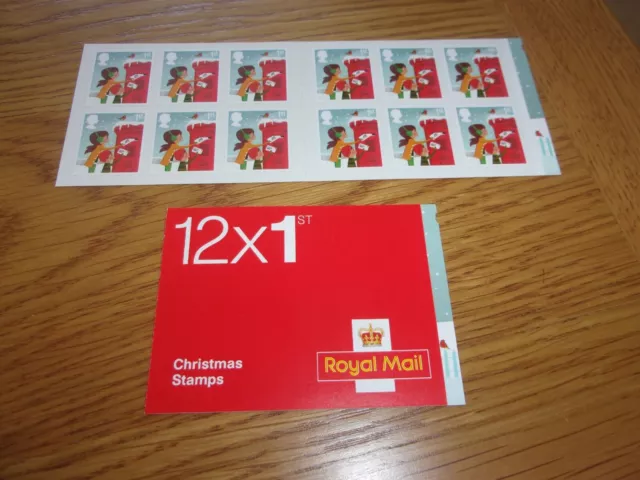2014 CHRISTMAS SELF ADHESIVE DEFINITIVE 12 x 1st CLASS STAMP BOOKLET  GB STAMPS