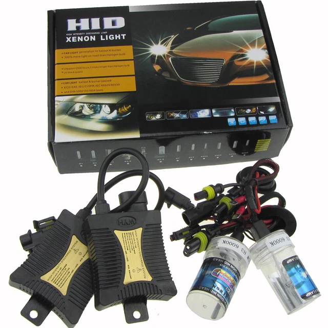 Kit Ampoules Xenon H1 55W 6000K Blanc - Feux De Croisement Voiture - Ballast Inclus - Éclairage Puissant