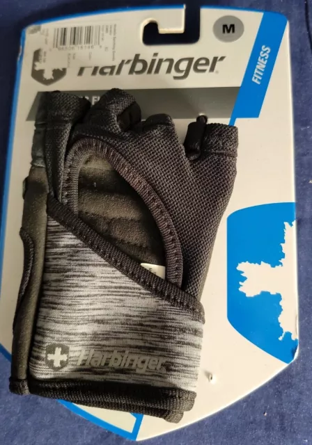 Harbinger Women's FlexFit Weight Lifting Gloves Black Gray Heather medium