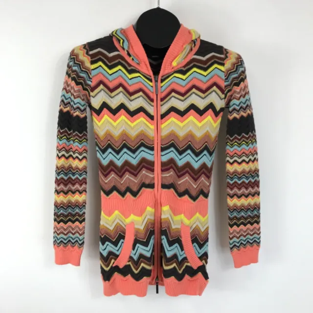 Missoni for Target Chevron Zig Zag Full Zip Sweater Women's Medium Knit Hoodie