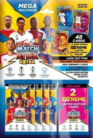 Match Attax Extra , Football, Football, UEFA Ligue 2023/24 Cartes, Mega Lot
