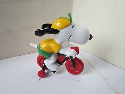 Figurine Snoopy Cycliste Velo Schleich Bully Pixi Annees 80 Neuve