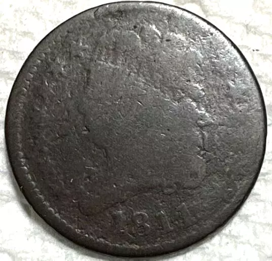 1811 HALF CENT * NICE BROWN Bargain * Get 5% Off at Checkout