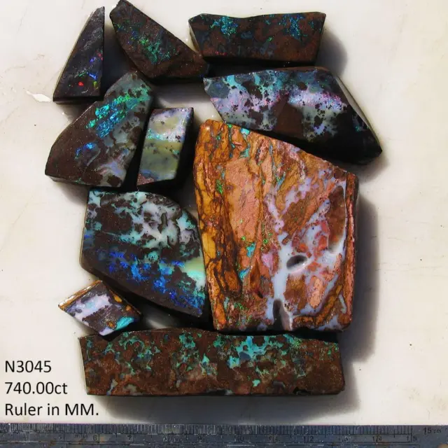Rough Boulder Opal 740.0 ct 100% Australian Natural Rough Opal From QLD N3045