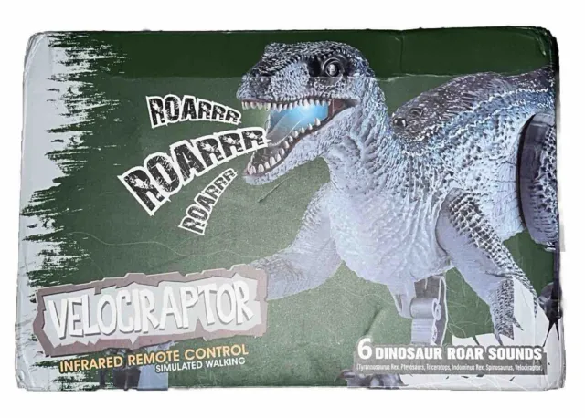 Infrared Remote Control Velociraptor With 6 Dinosaur Roar Sounds