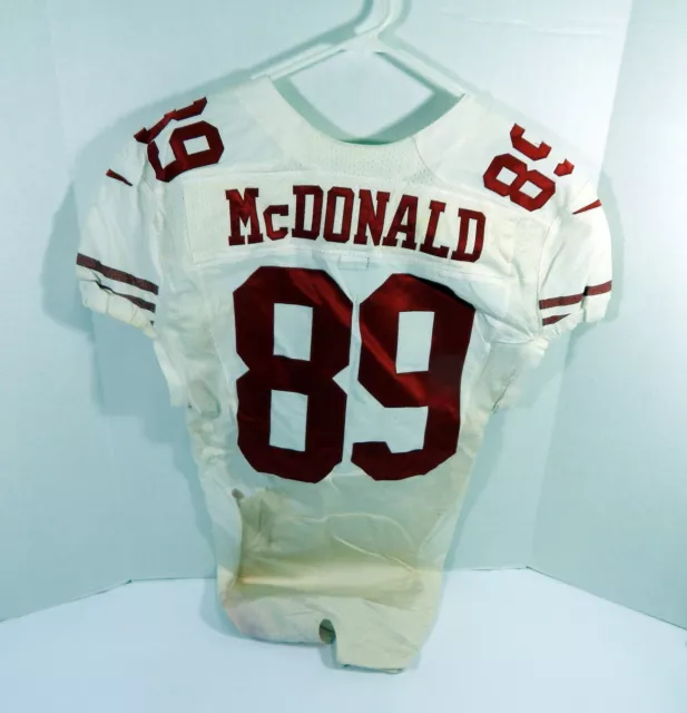 2013 San Francisco 49ers Vance McDonald #89 Game Used White Practice Jersey 44 6