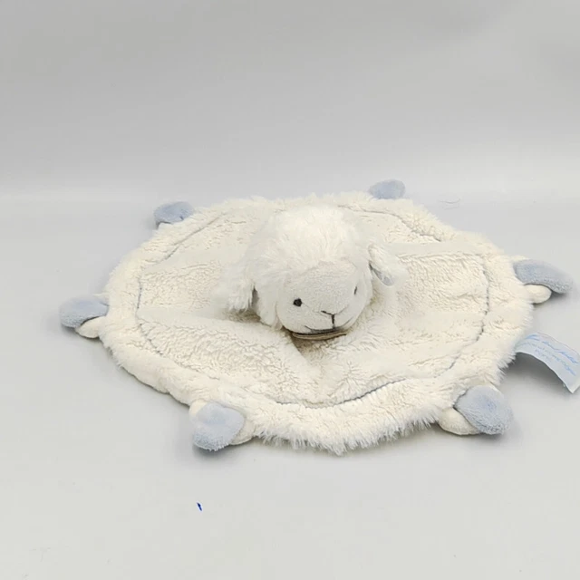 Doudou et compagnie plat mouton blanc bleu - 32871