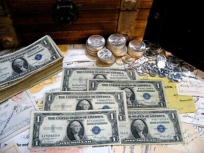 * Lot Of 5 * $1 One Dollar Silver Certificates * Mixed Series And Condition *