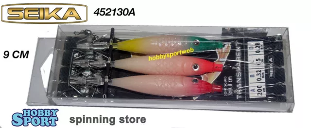 Set 3 Pezzi Oppai Seika In Silicone 452130A 9 Cm Colorato Fluo Tataki Fishing