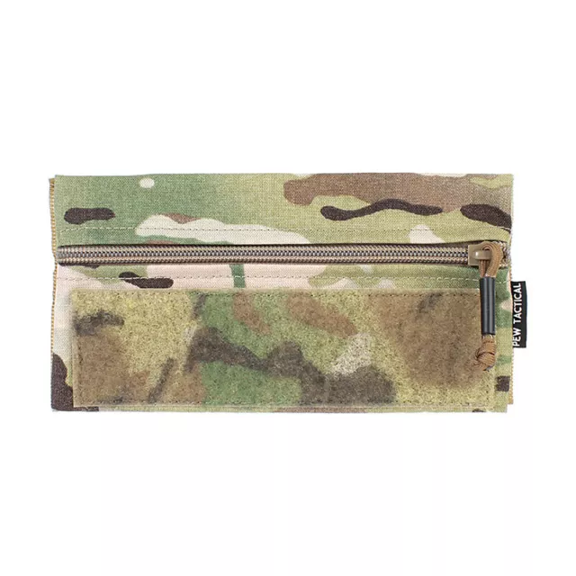Pew Tactical V3 Half Flap Zipper Admin Pouch Long Style Airsoft Sac Divers Camo