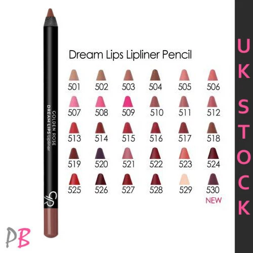 Crayon à Lèvres Golden Rose Dream Lips 517 - Grenadine Mat, Sans Transfert, Hydratant