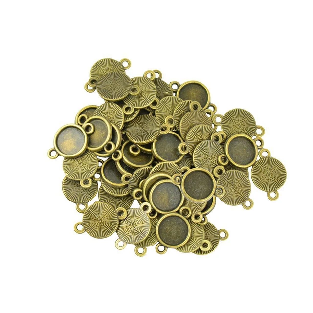40 Pièces Cabochons Pour Bijoux, Acier Inoxydable Pendentif Cabochon