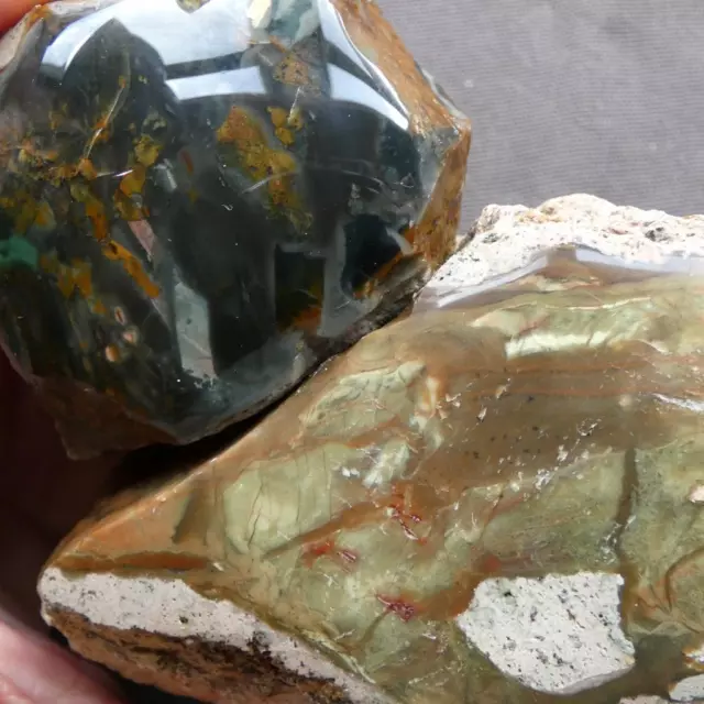 RimRock: 1.65 Lbs MORRISONITE JASPER Faced Rough