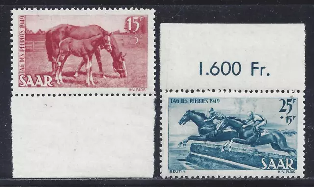 Saarland Mi.Nr. 265-266 Postfrisch** Randsatz Ungefaltet Michel: 38,-