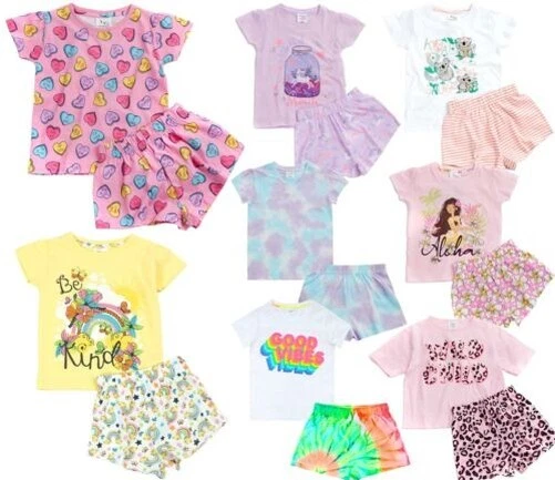 Ragazze Maglia Corta Pigiama Bambini & Pantaloncini Estivi Set Indumenti da