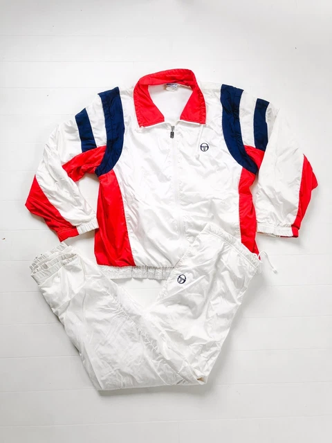Vintage 90s Sergio Tacchini Full Tracksuit Set Removable Arms Medium 40
