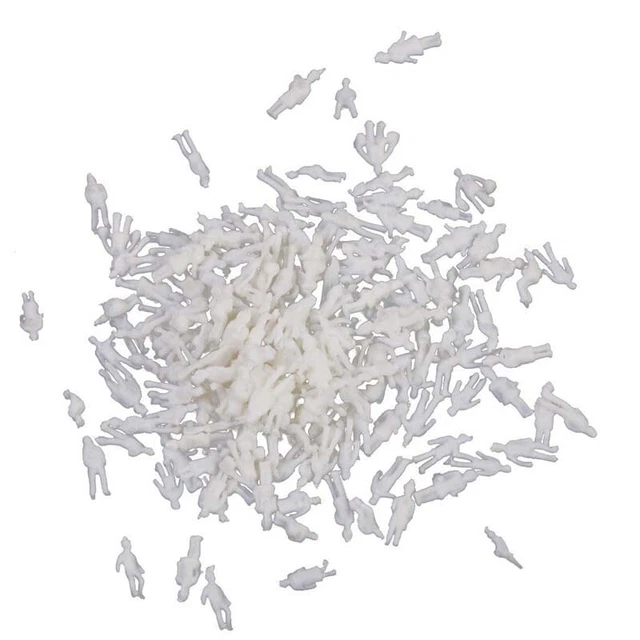 Model People Figures scala 1:200 confezione da circa 100 pezzi bianco assortito T3I1