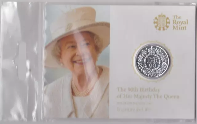 Sealed 2016 Silver £20 Coin Queen's 90Th Birthday In Small Uncirculated Pack
