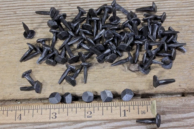 5/8" Rose head 75 nails square wrought iron vintage rustic Decorative historic