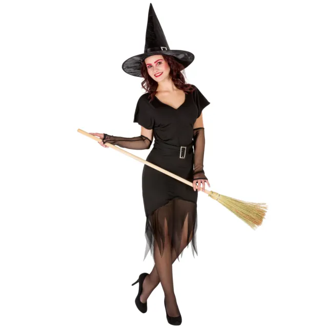 Costume maga sexy donna carnevale halloween strega signora vestito abito adulti