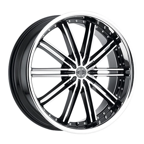 (1) 18x8 2Crave Signature Series No.53 Black W/ Diamond Cut Face & Chrome Lip |