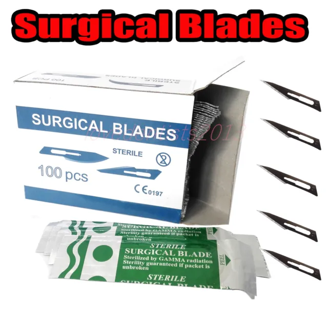 100Pcs/Box Medical Dental Surgical Sterilized Blades Knife Scalpel Blade 10 Size