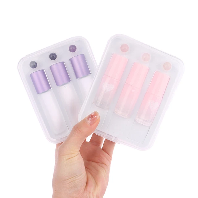 3Pcs 5/10ml Roll On Bottle Essential Oil Natural Jade Roller Refillable Bott BII