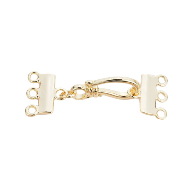 1 pieza Collar Pulsera Conectores Joyería Conectores 3 Hebras Collar Cierres