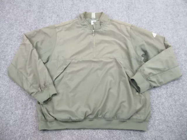 Adidas Jacket Mens Extra Large Green Outdoors Vented Zip Lightweight Coat